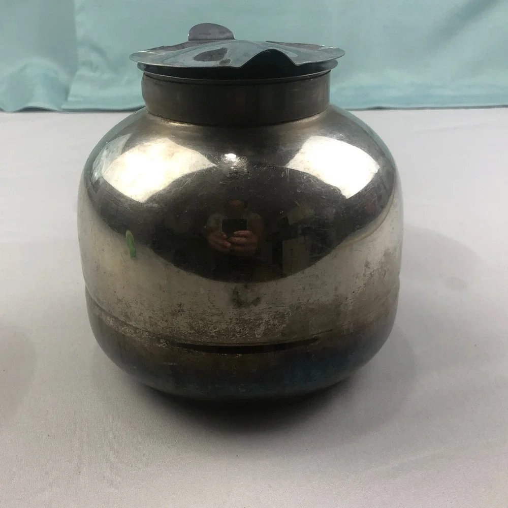 VTG Stainless Steel Chicago NICRO Coffee Pot Model 500 Round MCM Bakelite Handle